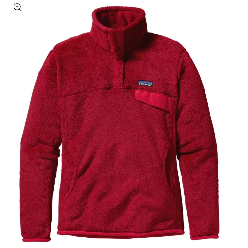 Patagonia Women's Red Quarter-Zip Fleece Pullover